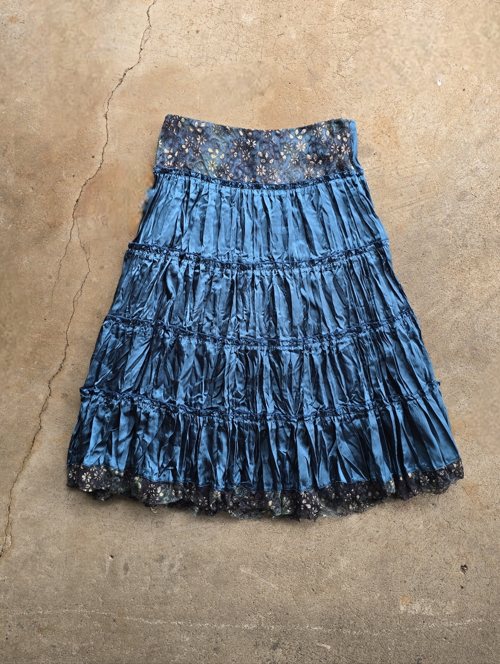 Vtg 90 Y2k Satin Lace Mystical Etherial  Fairy Whimsigoth Festival Medium